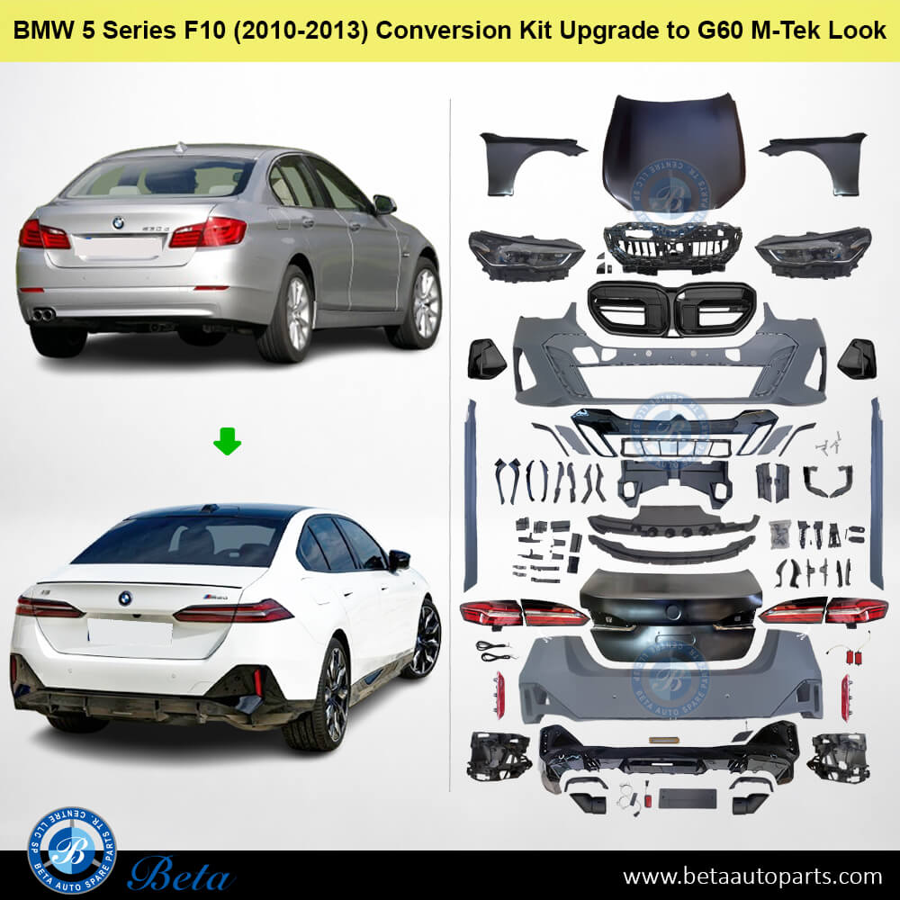 BMW 5 Series F10 (2010-2013), Body Kit Conversion Upgrade to G60 M-Tek Look, China