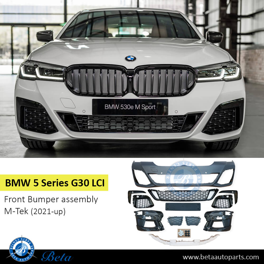BMW 5 Series G30 LCI (2021-2023), Front Bumper M-Tek with PDC with Park Assist without ACC, Taiwan