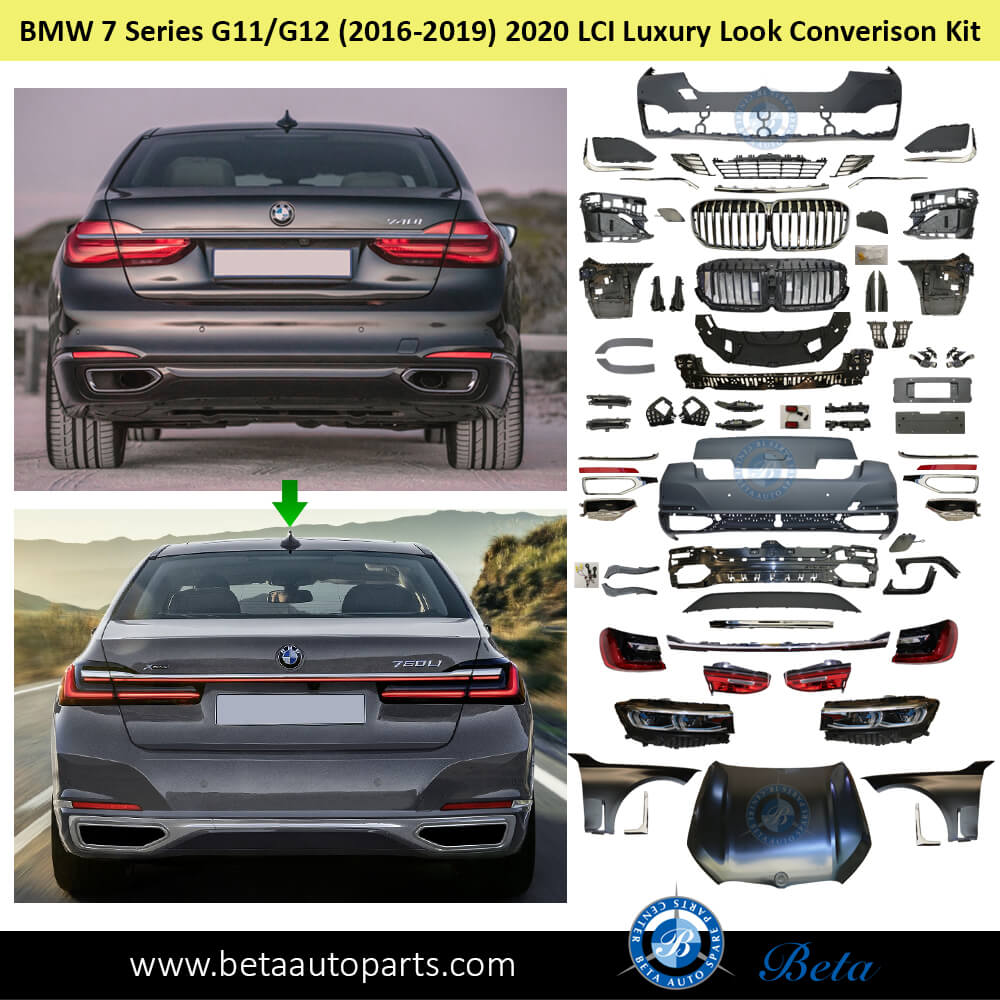 BMW 7 Series G11 / G12 (2016-2019), Body Kit Conversion Upgrade to 2020 LCI Luxury Look, China