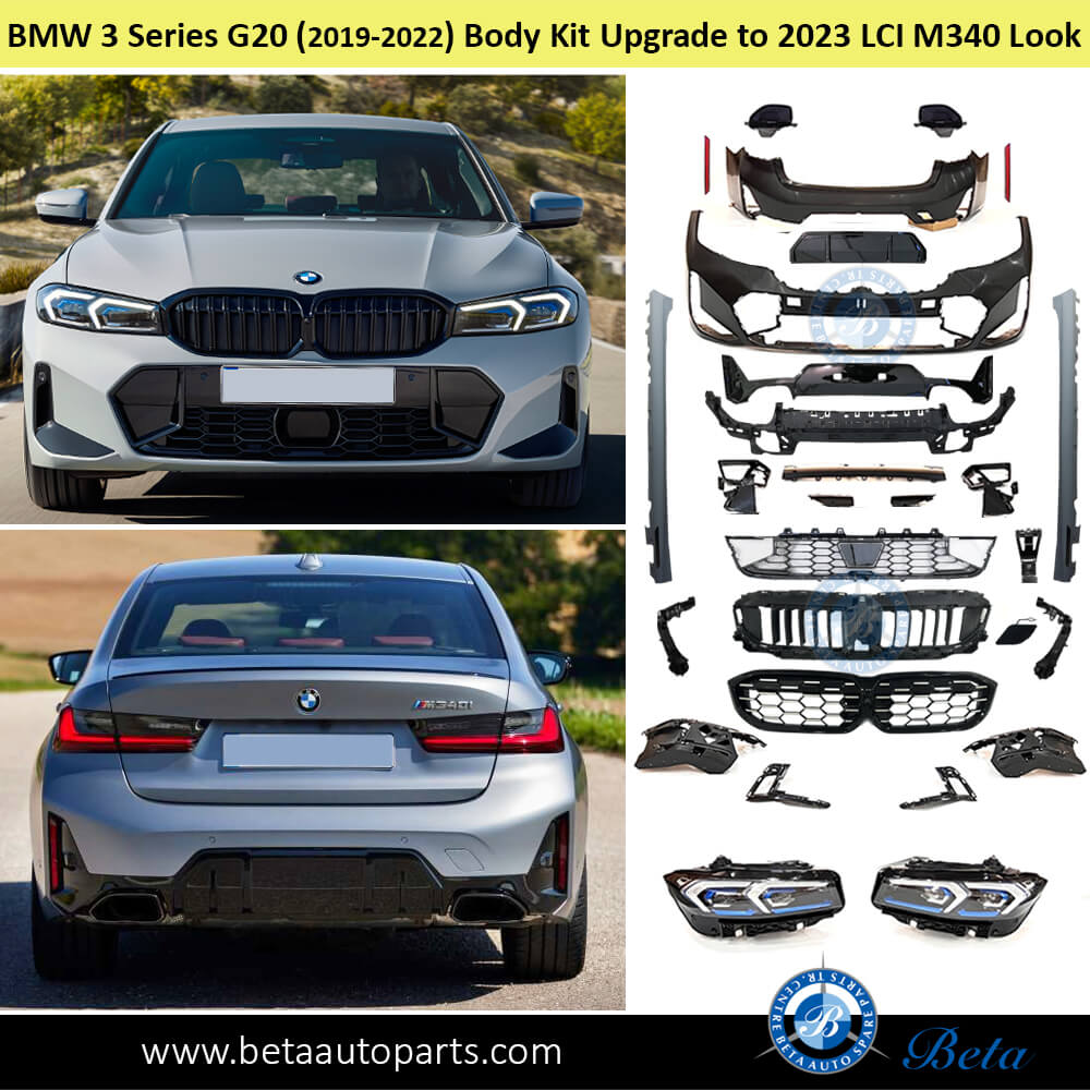 BMW 3 Series G20 (2019-2022), Body Kit Conversion Upgrade to 2023 LCI M340 Look, China