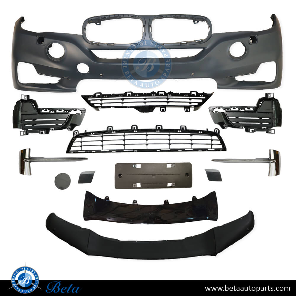 Front Bumper with hole and without LED Fog Lamp for BMW X5 F15 2014-2018 models, Part Number 51117394935