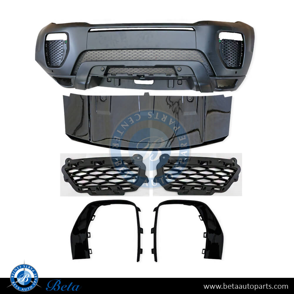 Front Bumper assy without Washer and Fog Lamps for Range Rover Evoque Dynamic 2017-2018 models, Part Number LR079538