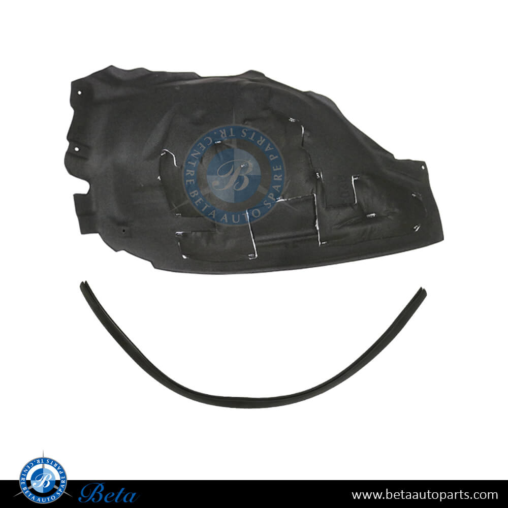 Right Side Front Wheel Fender Liner - Rear Half  for Range Rover Evoque 2019-Up models, Part Number LR114163 / LR137452 / LR137454 / LR140128 / LR186387