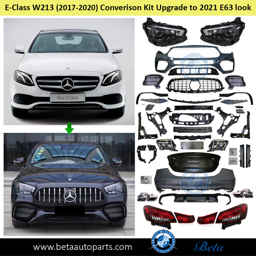 Conversion Kit Upgrade to 2021 E63 look for Mercedes E-Class W213 2017-2020 models