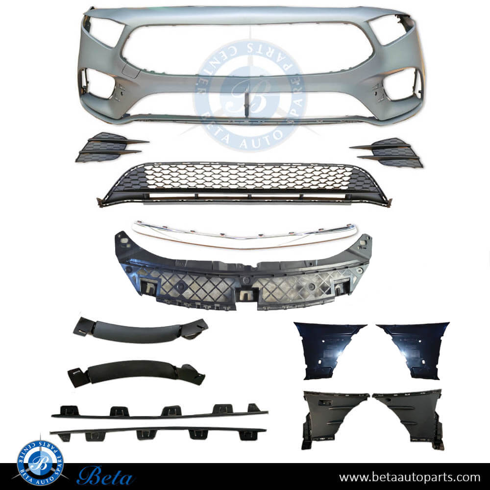 Front Bumper Assembly Normal AMG for Mercedes A-Class W177 2019-up models, Part Number 1778802801