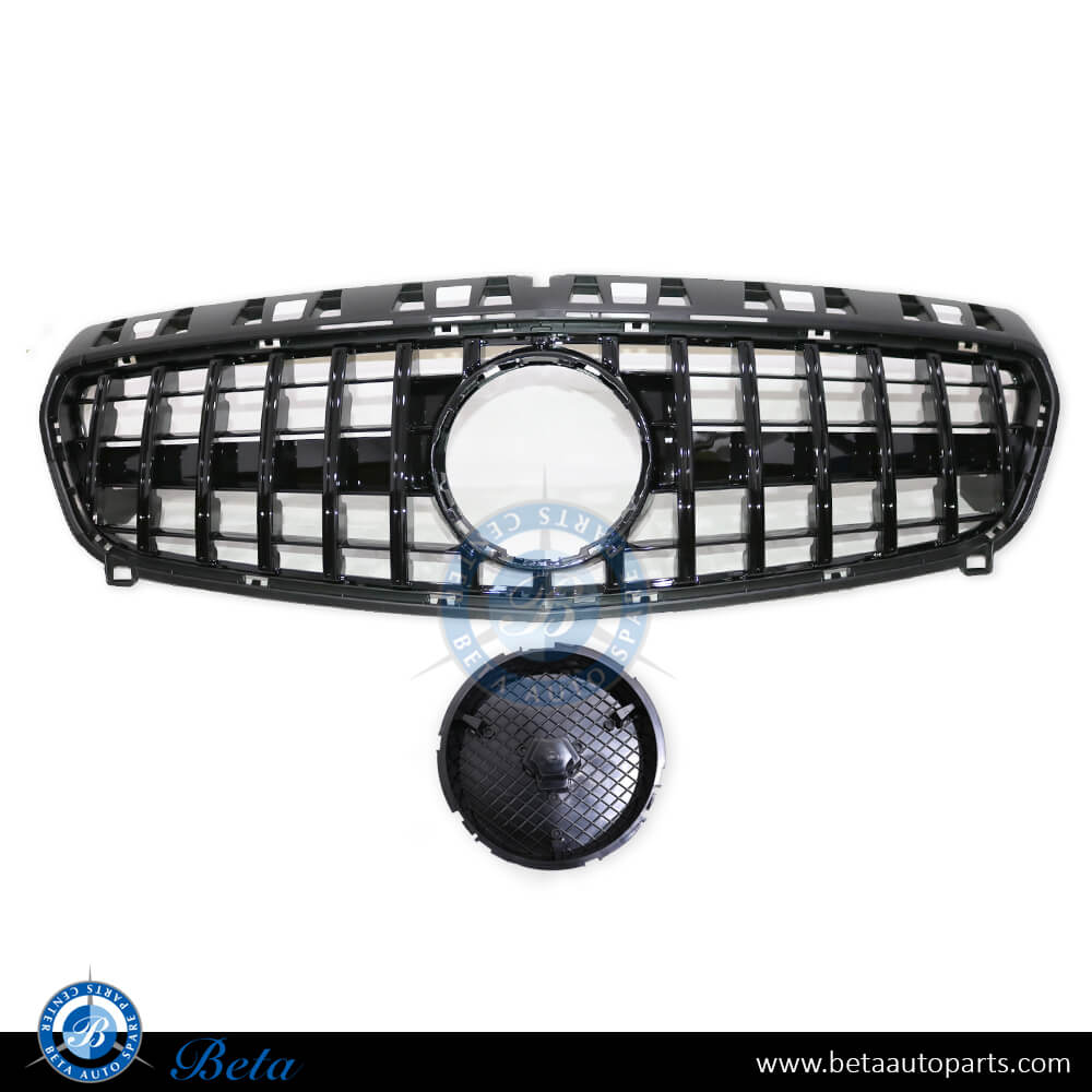 Grille GT Look Black Color for Mercedes A-Class W176 2013-2015 models, Part Number 1768801A83