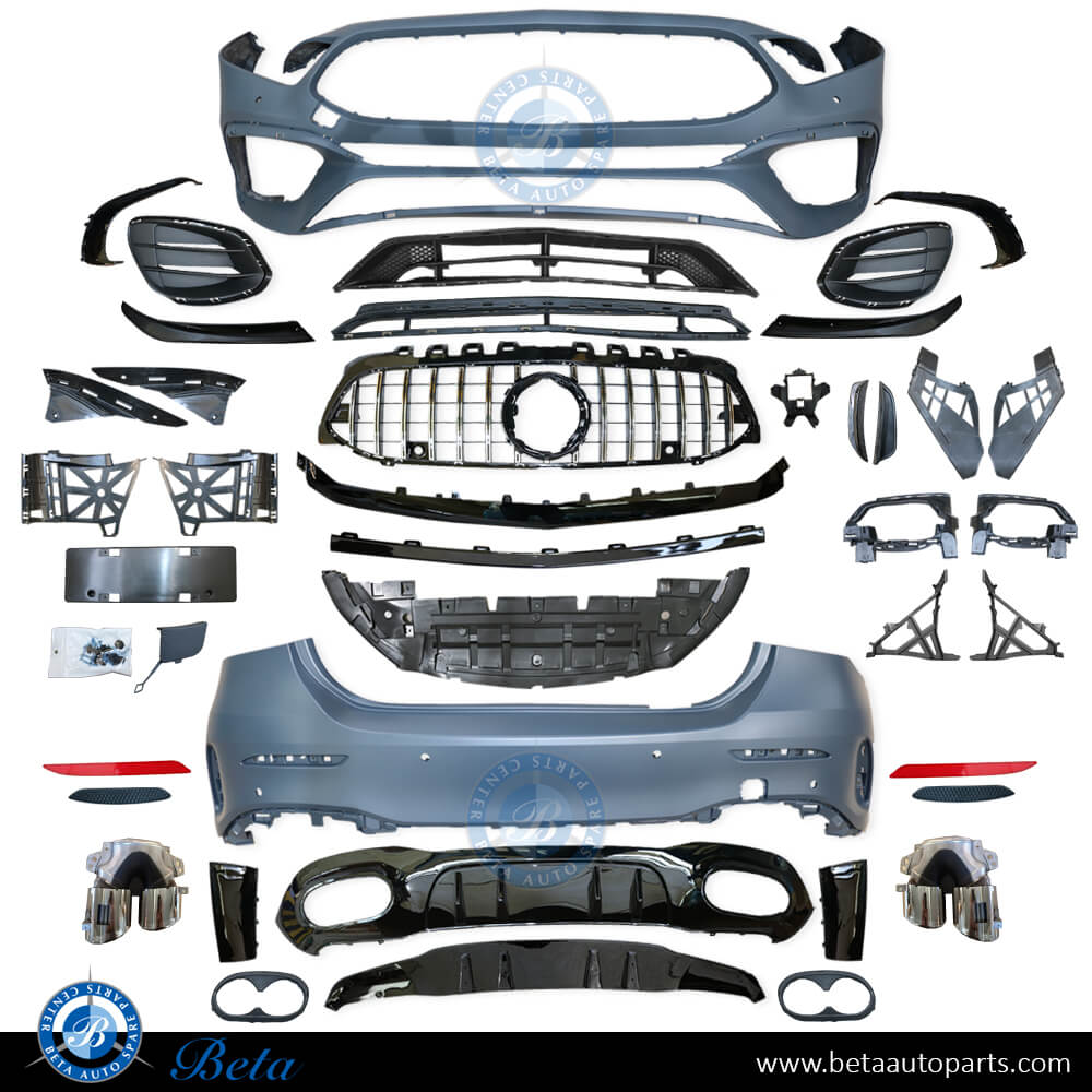 Body kit AMG A45 look for sedan for Mercedes A-Class W177 2019-Up models