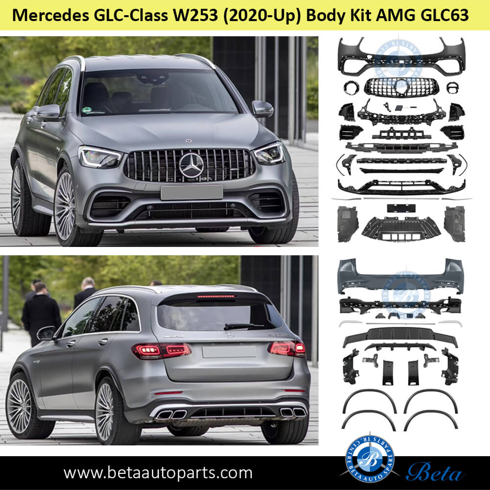 Mercedes GLC-Class W253 (2020-2022), Body Kit AMG GLC63 with PDC with Silver Moulding, Taiwan
