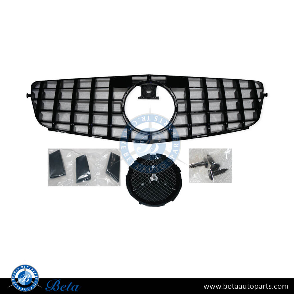 Radiator Grille GT Look Black Color for Mercedes C-Class W204 2008-2014 models