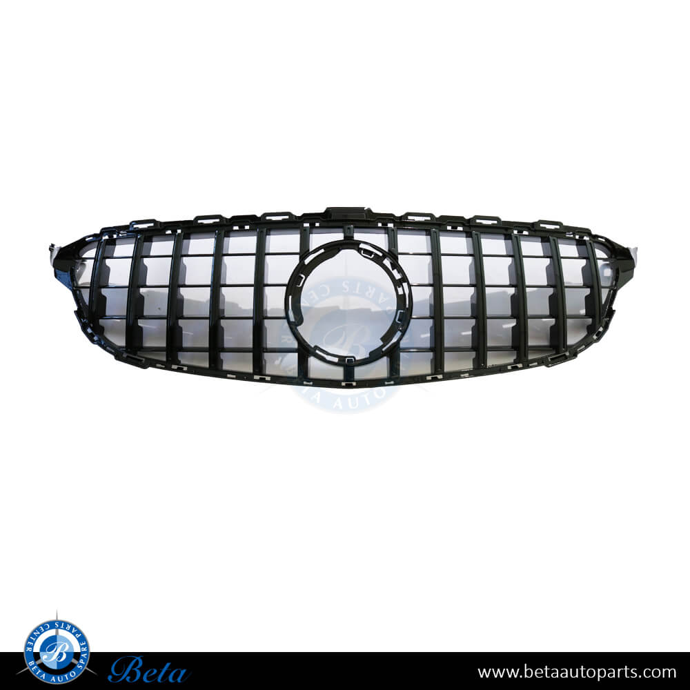 Grille GT Style without Camera Hole Black Color for Mercedes C-Class W205 2019-up models, Part Number 2058883A23