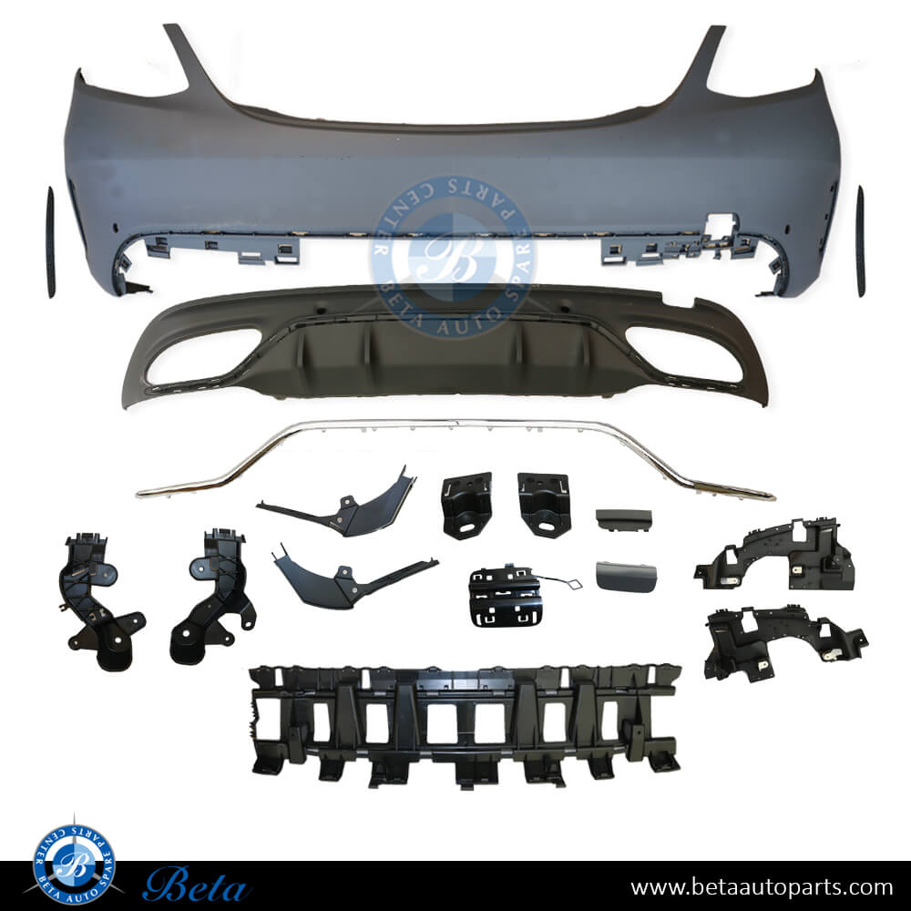 Mercedes C-Class W205 (2019-2021), Rear Bumper Normal AMG with PDC wit ...