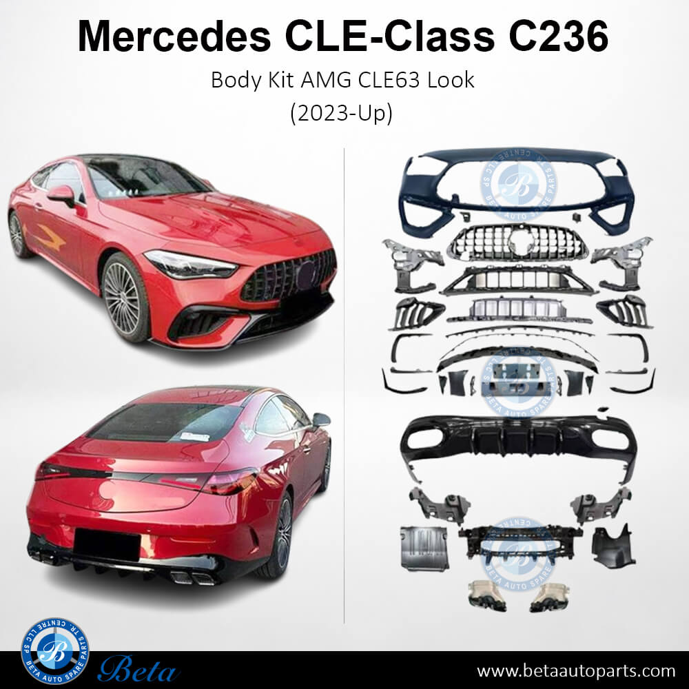 Body Kit AMG CLE63 Look (Gloss Black) for Mercedes CLE-Class 2023-Up models