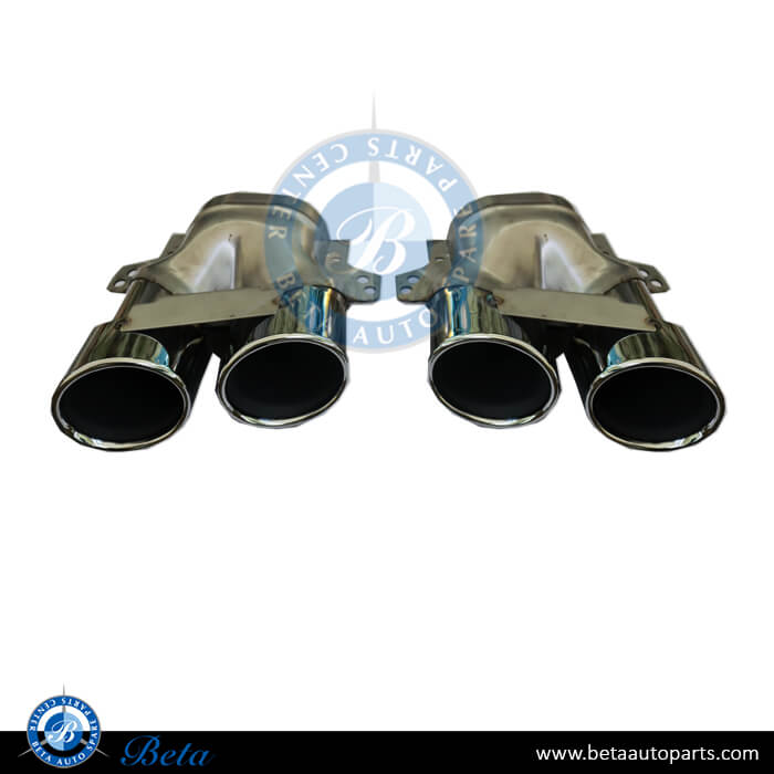 Exhaust Tips AMG E53/CLS53 Silver Color for Mercedes E Class/CLS Class W238/C257 2017-up models, Part Number 2574907100/2574907200