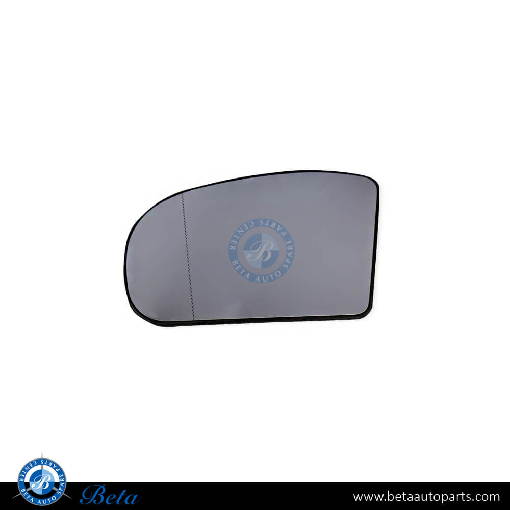 Left Side Mirror Glass for Mercedes E-Class W210 2000-2002 models, Part Number 2108100721
