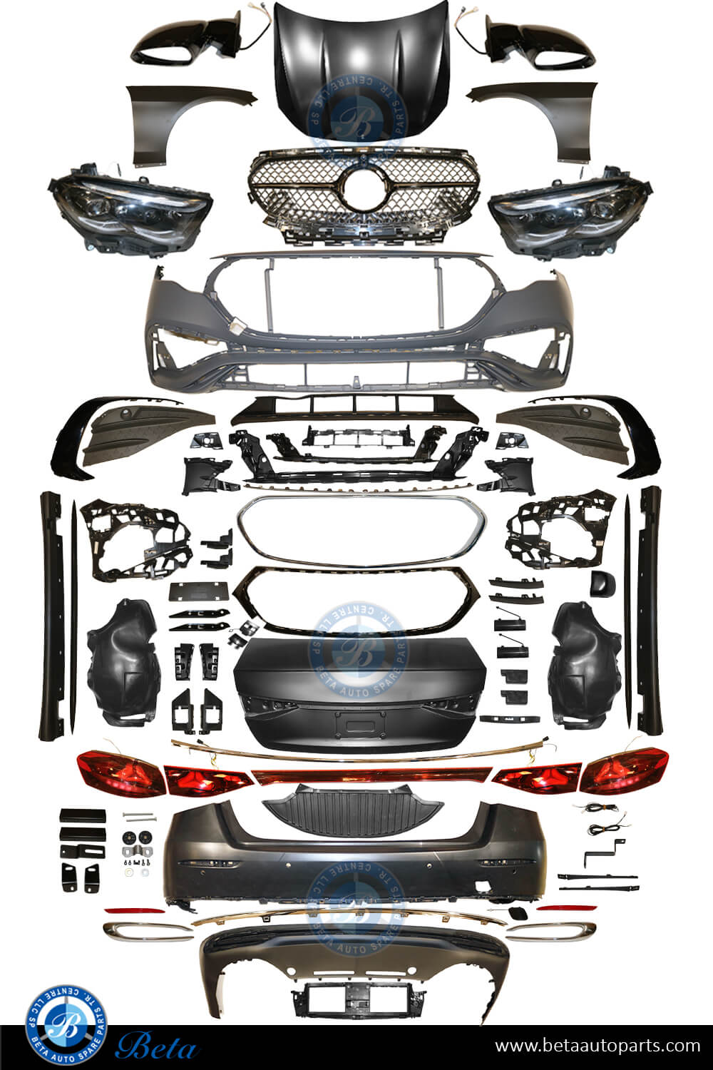 Body Kit Conversion Upgrade to W214 Normal AMG Look for Mercedes E-Class 2010-2013 models