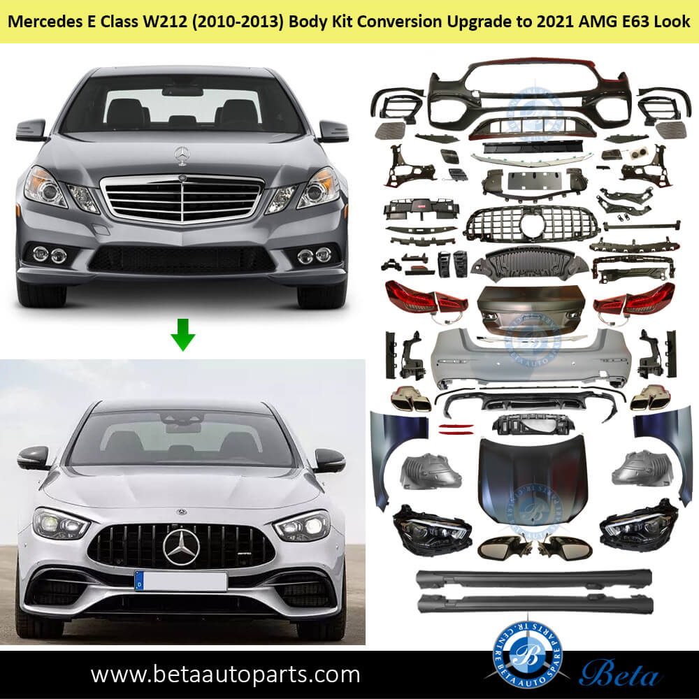 Body Kit Conversion Upgrade to 2021 AMG E63 Look for Mercedes E-Class W212 2010-2013 models