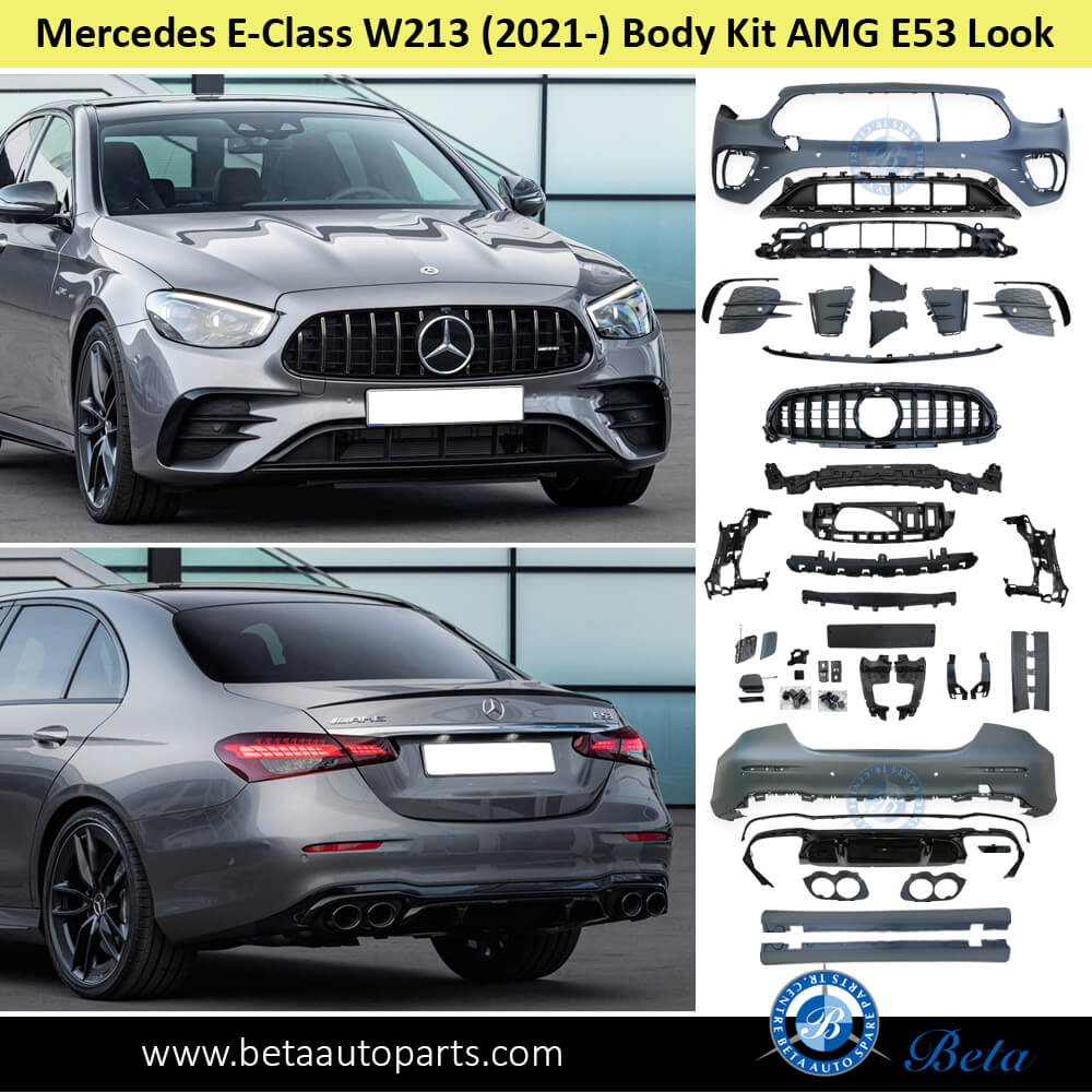 Mercedes E-Class W213 (2021-2023), Body Kit AMG E53 (Gloss Black), Taiwan