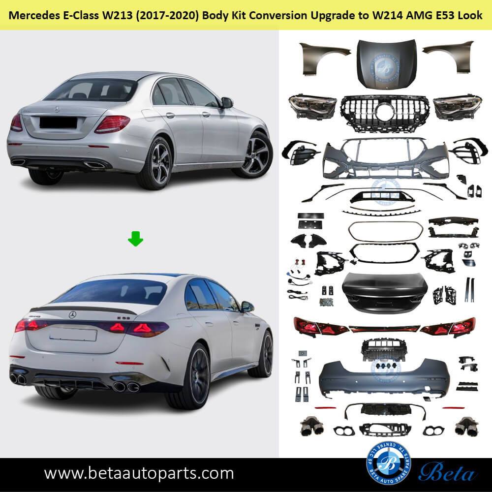 Body Kit Conversion Upgrade to W214 AMG E53 Look for Mercedes E-Class 2017-2020 models