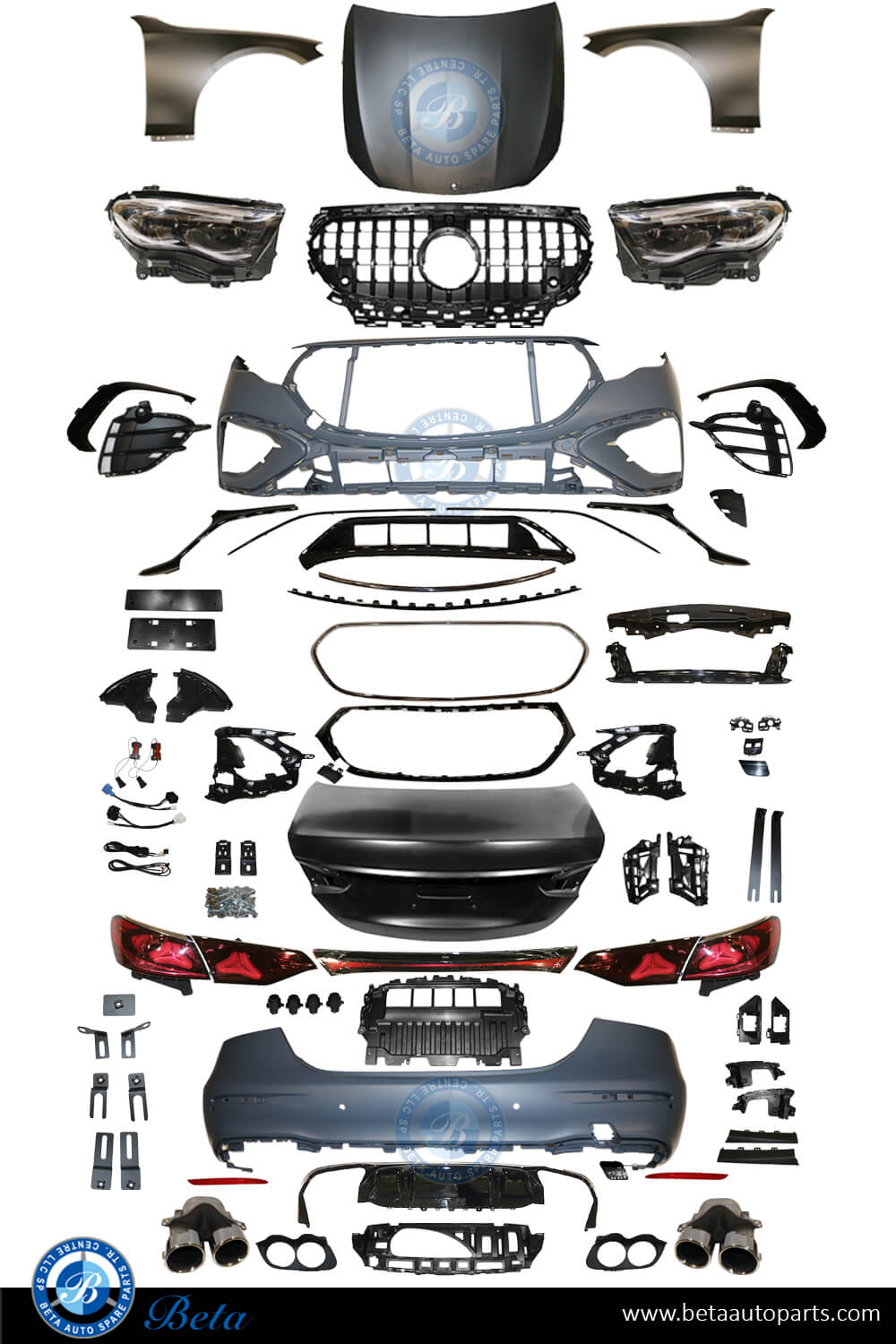 Body Kit Conversion Upgrade to W214 AMG E53 Look for Mercedes E-Class 2017-2020 models