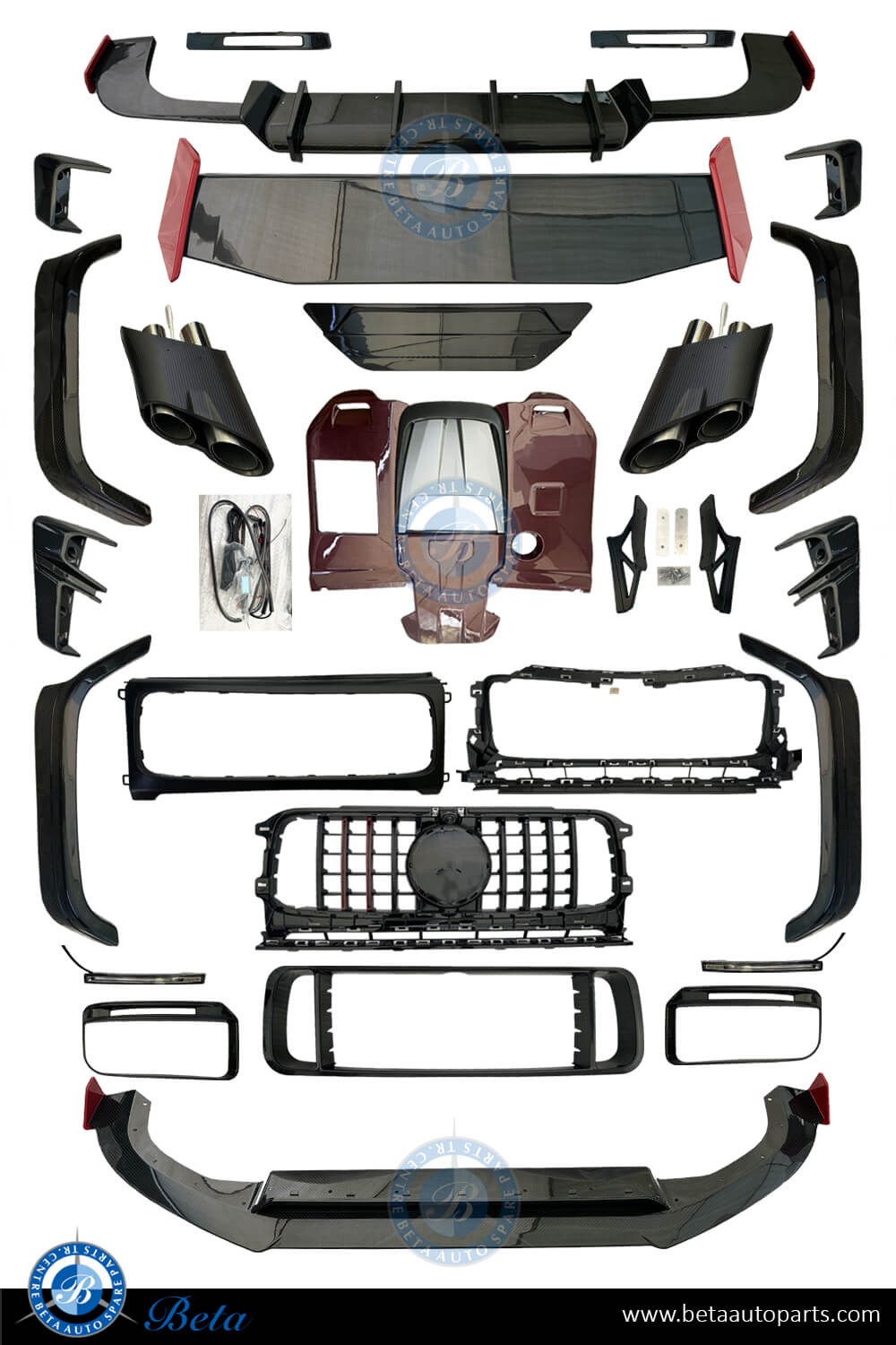 Mercedes G-Class W463 (2018-Up), Body Kit Rocket Look Fits BBS (Dry Carbon), China