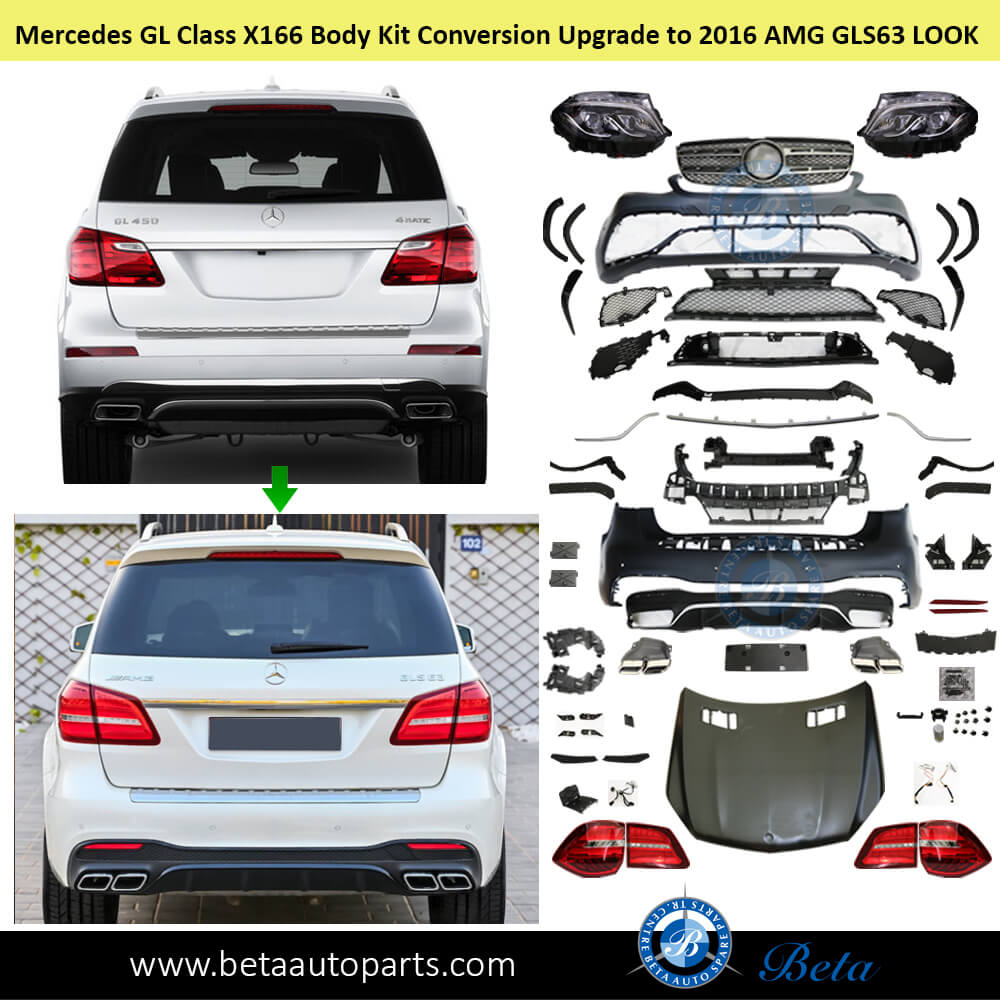 Mercedes GL-Class X166 (2013-2015), Body Kit Conversion Upgrade to 2016 AMG GLS63 Look, China