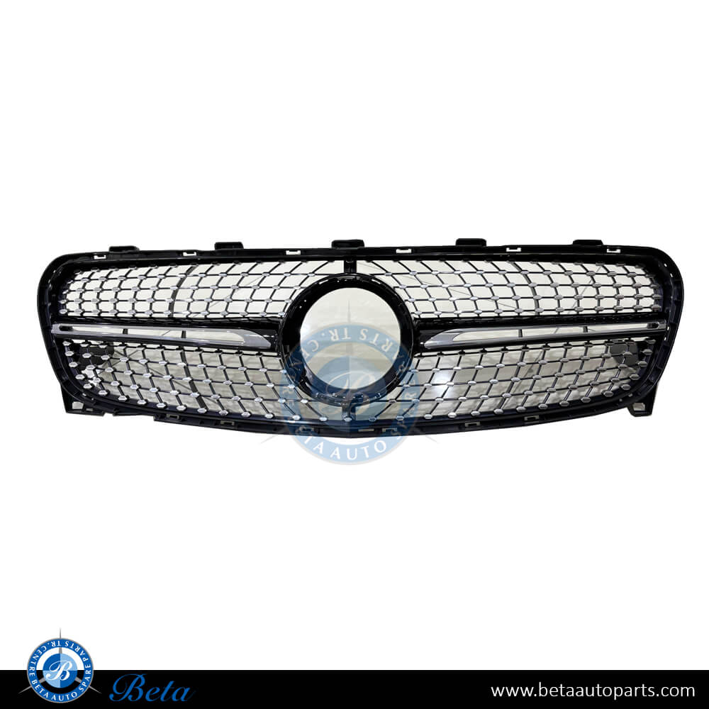 Radiator Grille Diamond Look Black Color for Mercedes GLA-Class X156 2017-2020 models
