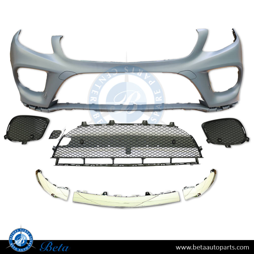 Front Bumper assembly with PDC for Mercedes GLE-Class W166 2015-2018 models, Part Number 1668851638