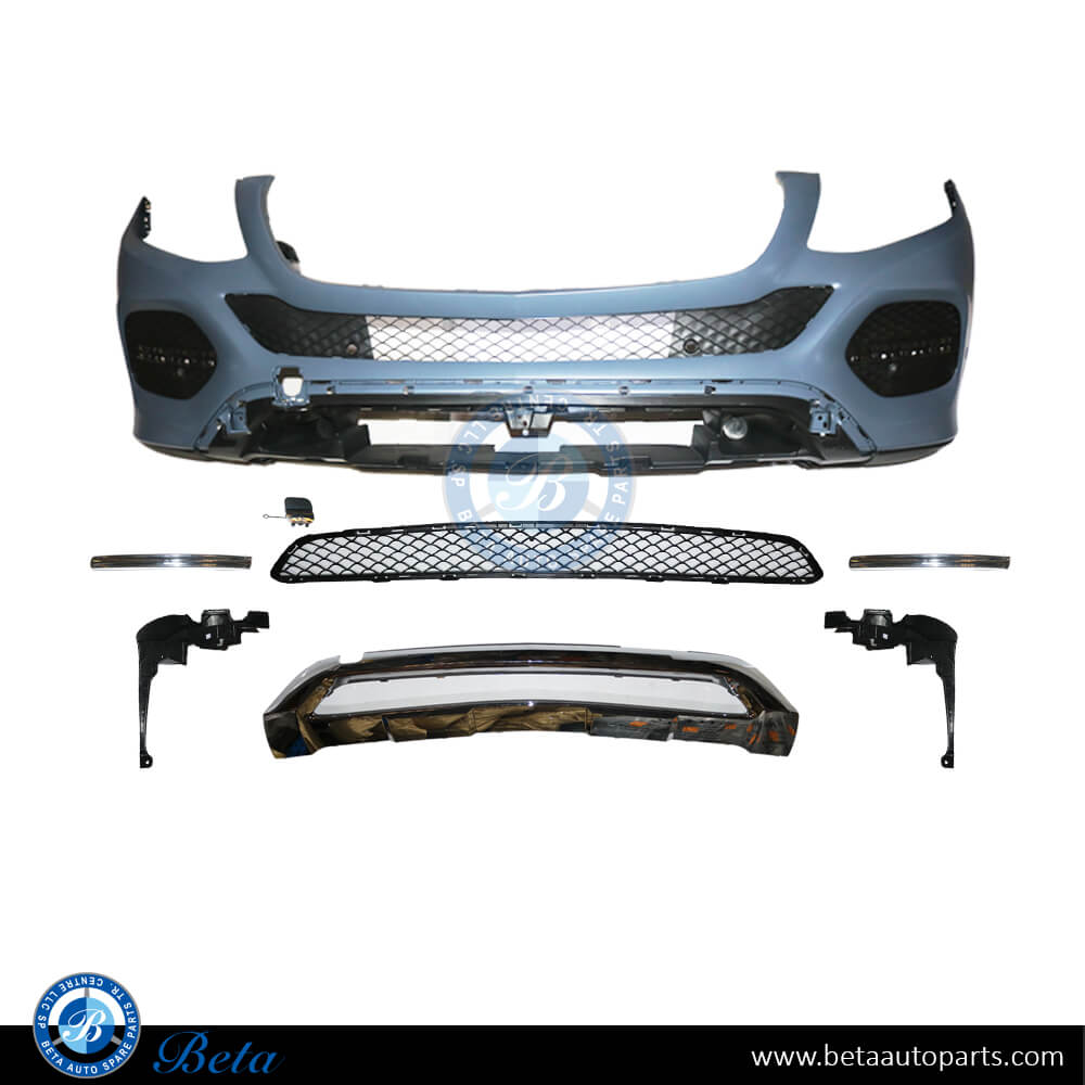 Front Bumper with PDC for Mercedes GLE-Class W166 2015-2018 models, Part Number 1668859225