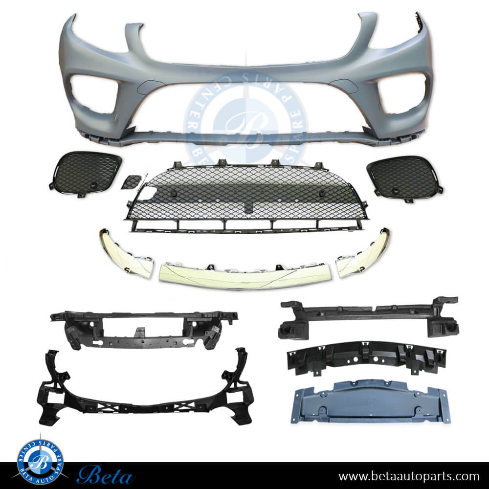 Front Bumper with PDC for Mercedes GLE-Class W166 2015-2018 models, Part Number 1668851638