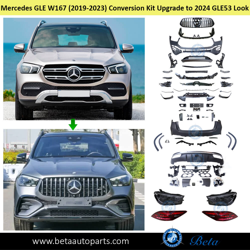 Mercedes GLE W167 Body Kit Conversion Upgrade to 2024 GLE53 Look Beta