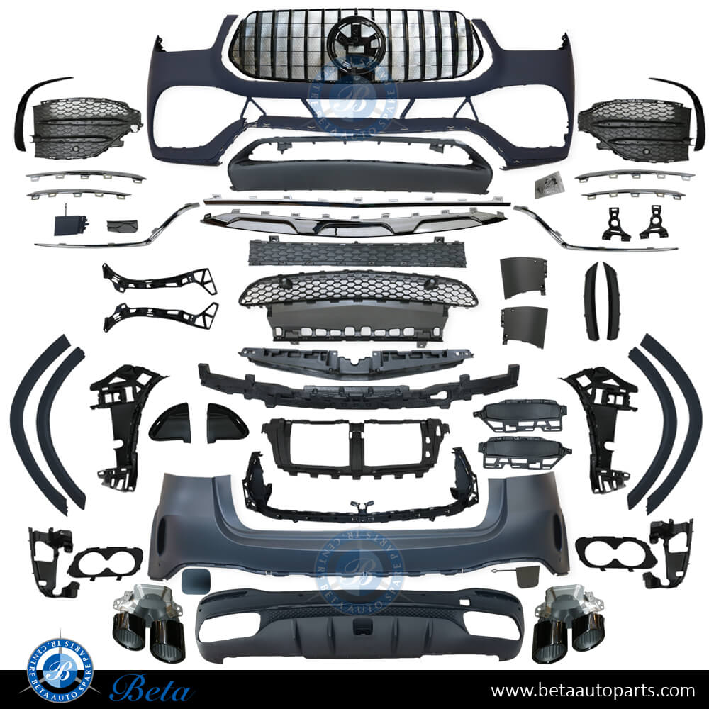 Body Kit AMG GLE53 look - Black for Mercedes GLE-Class W167 2019-Up models