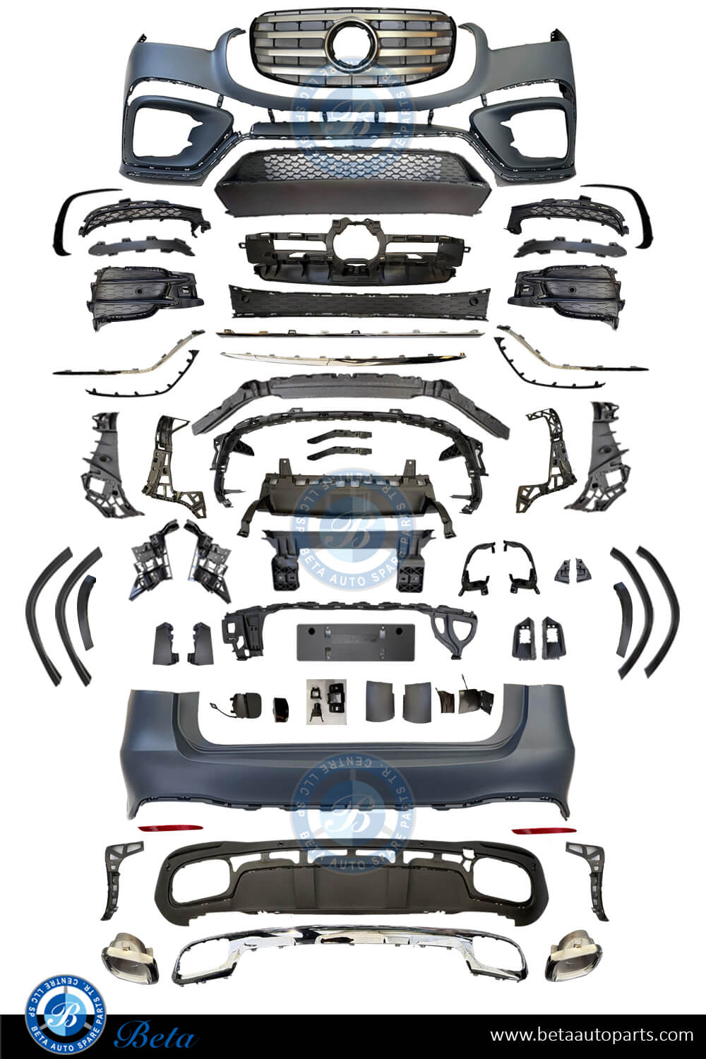 Mercedes GLS-Class X167 Body Kit Normal AMG 2024 Look – Beta Auto Spare ...