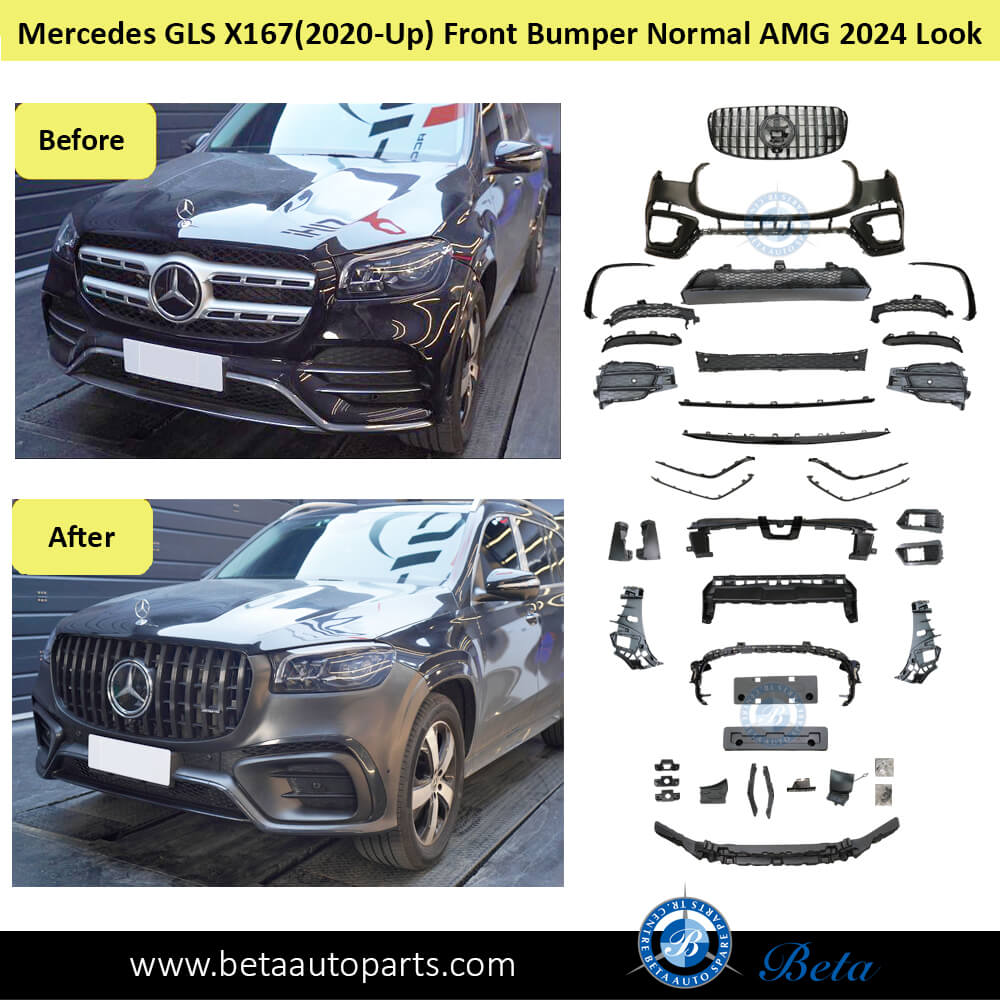 Mercedes GLS-Class X167 (2020-Up), Front Bumper Normal AMG with Park Assist 2024 Look, China, 1678850211