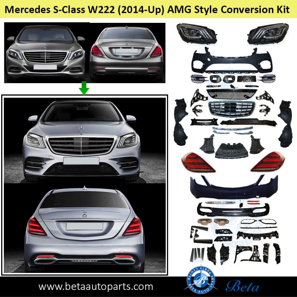 S Class Update Kit Mercedes S-Class W222 (2014-2017), Body Kit Conversion Upgrade to 2018 ...