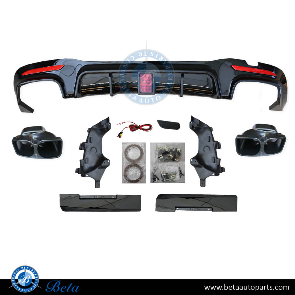 Rear Diffuser assembly BBS look for Normal AMG for Mercedes S-Class W222 2018-2020 models, Part Number 2228855201
