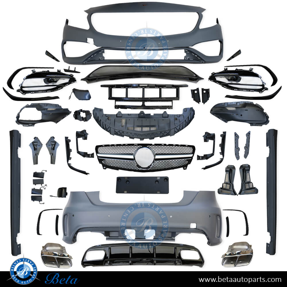 Body Kit Upgrade To AMG A45 Look for Mercedes A-Class W176 2013-2018 models