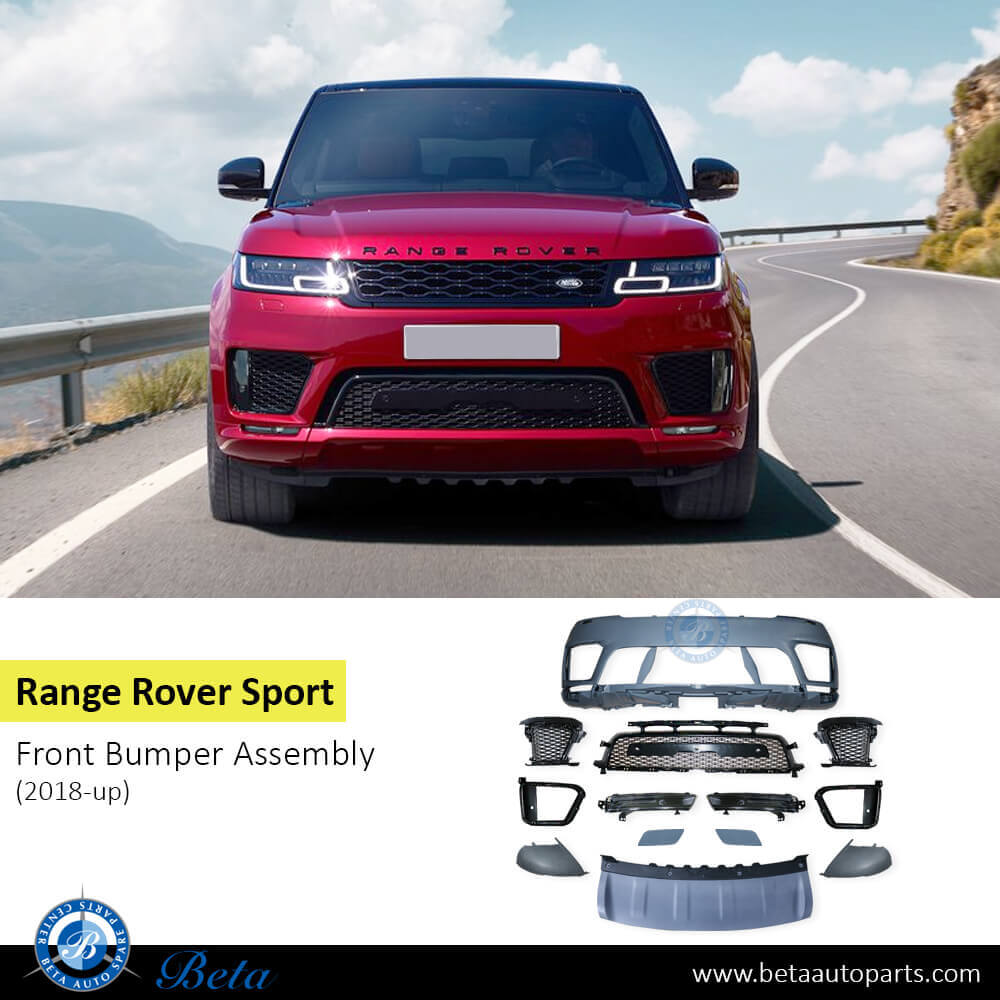Range Rover Sport (2018-2022), Front Bumper with PDC with Camera Hole with Fog Lamps, China, LR113285