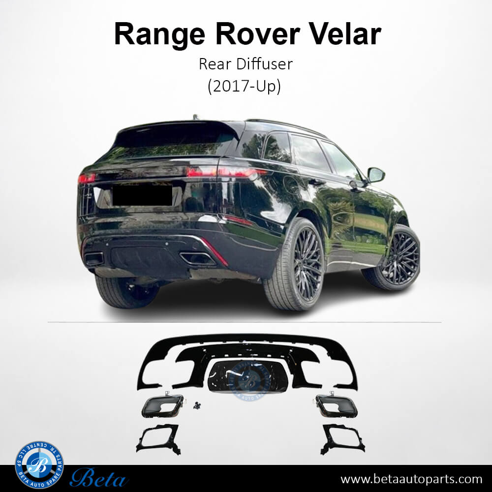 Range Rover Velar (2017-Up), Rear Diffuser R-Dynamic (Black), China