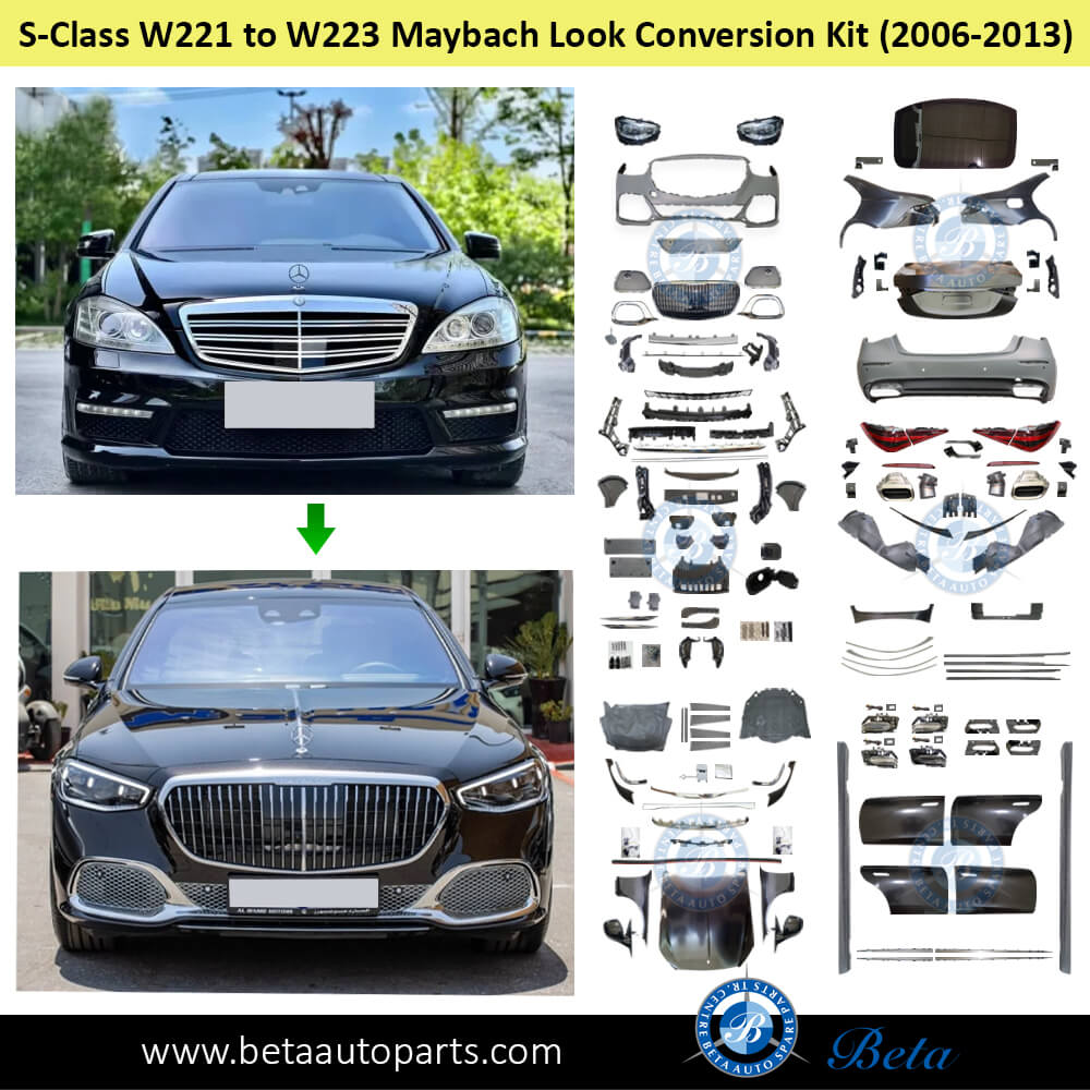 S Class Update Kit Mercedes S-Class W221 (2006-2013), Body Kit Conversion Upgrade To W223 ...