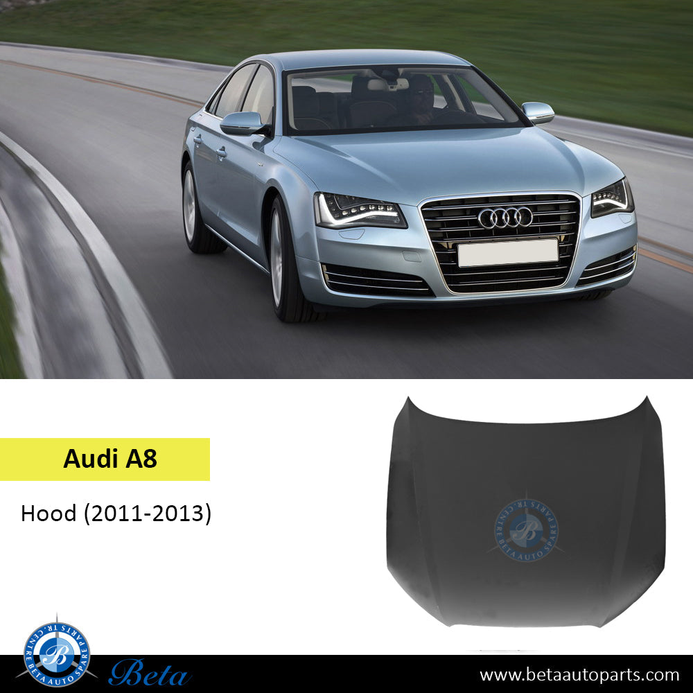 Hood Aluminum for Audi A8 2011-2013 models, Part Number 4H0823029E