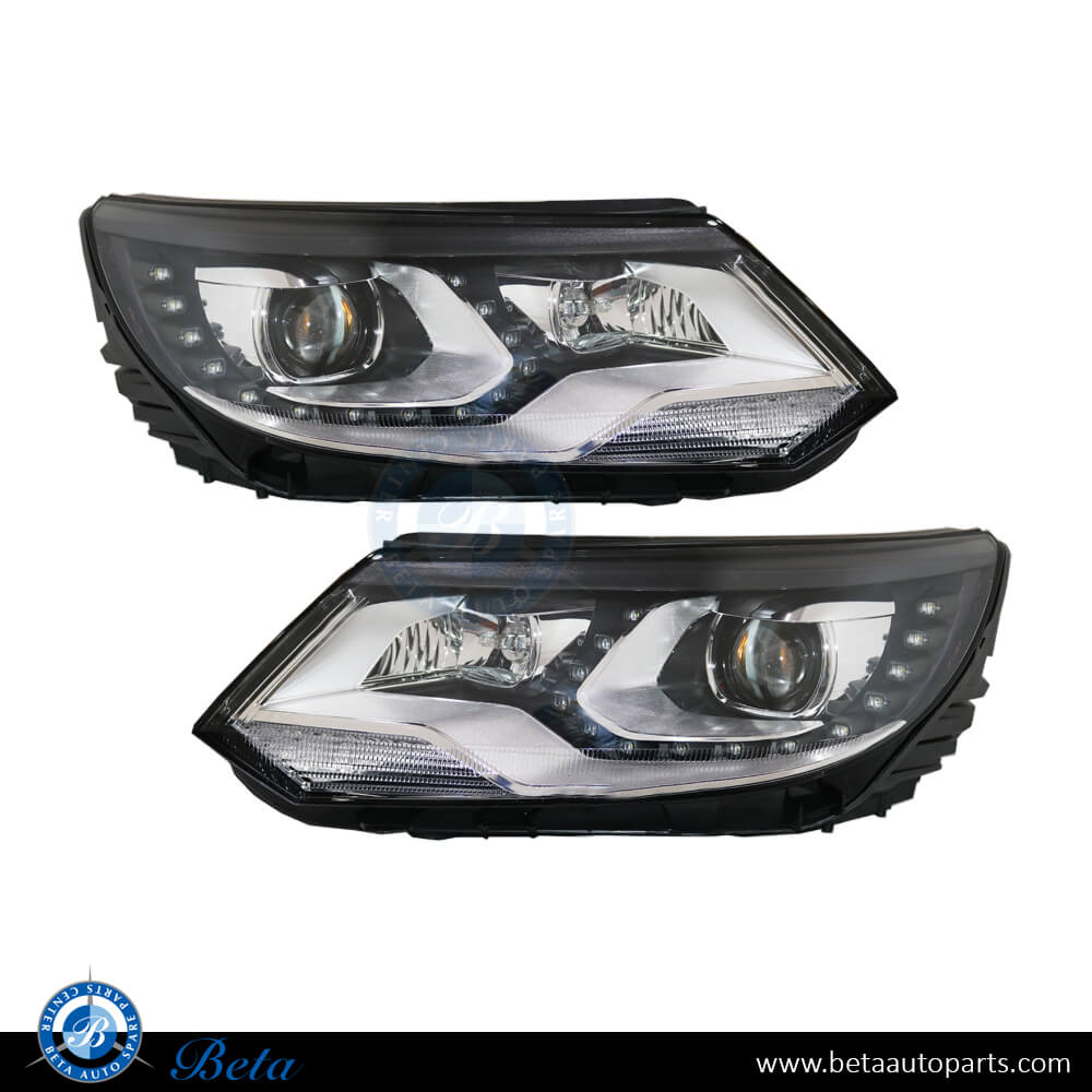 Headlamp Upgrade from Normal to LED for Volkswagen Tiguan 2012-2016 models, Part Number 5N2941005 / 5N2941006