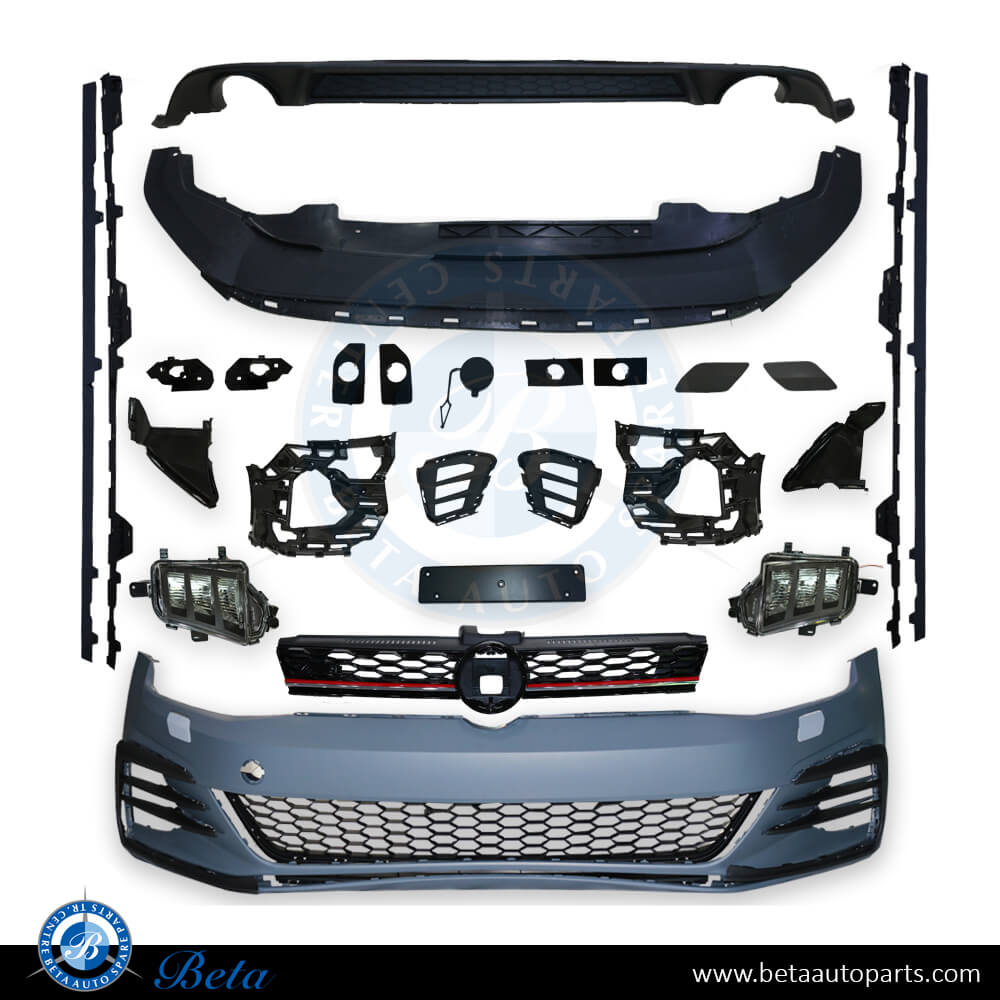 Body Kit Upgrade to GTI Look without Exhaust for Volkswagen Golf 7.5 2017-2019 models
