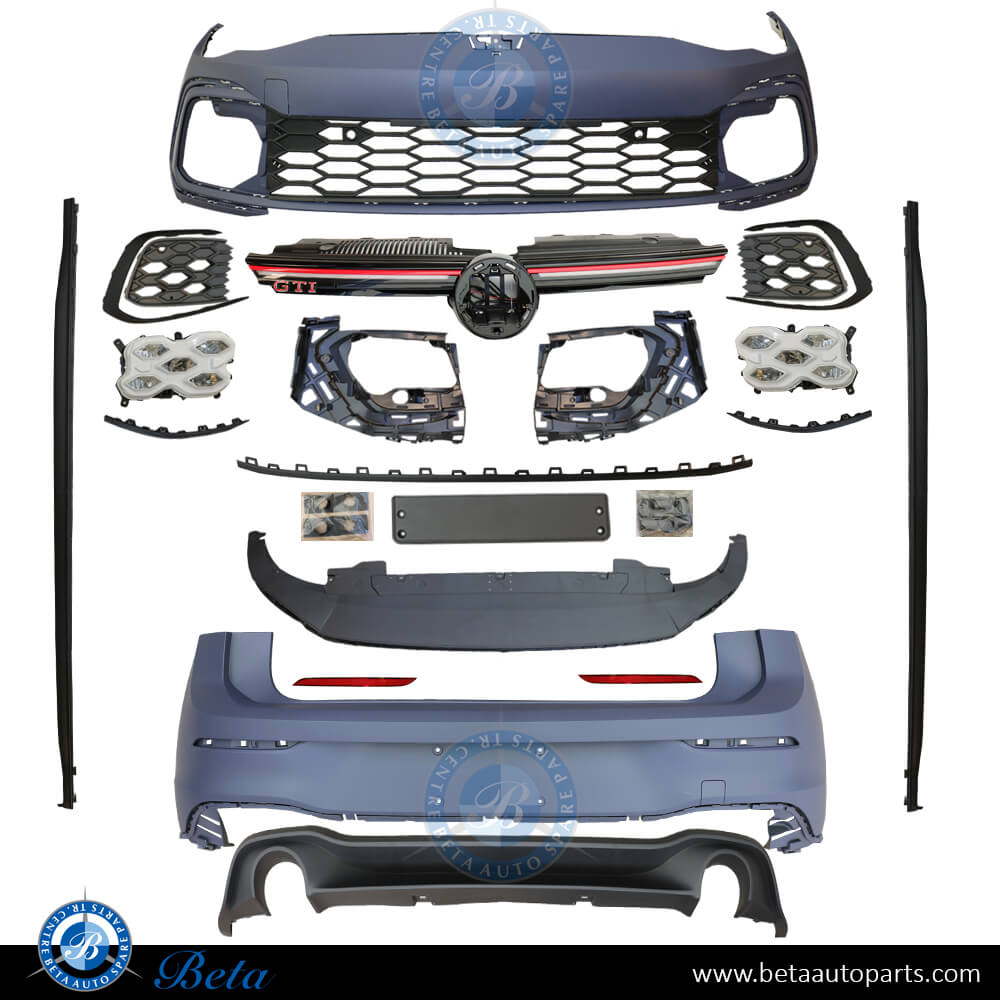 Body Kit Upgrade to GTI Look for Volkswagen Golf 8 2020-Up models