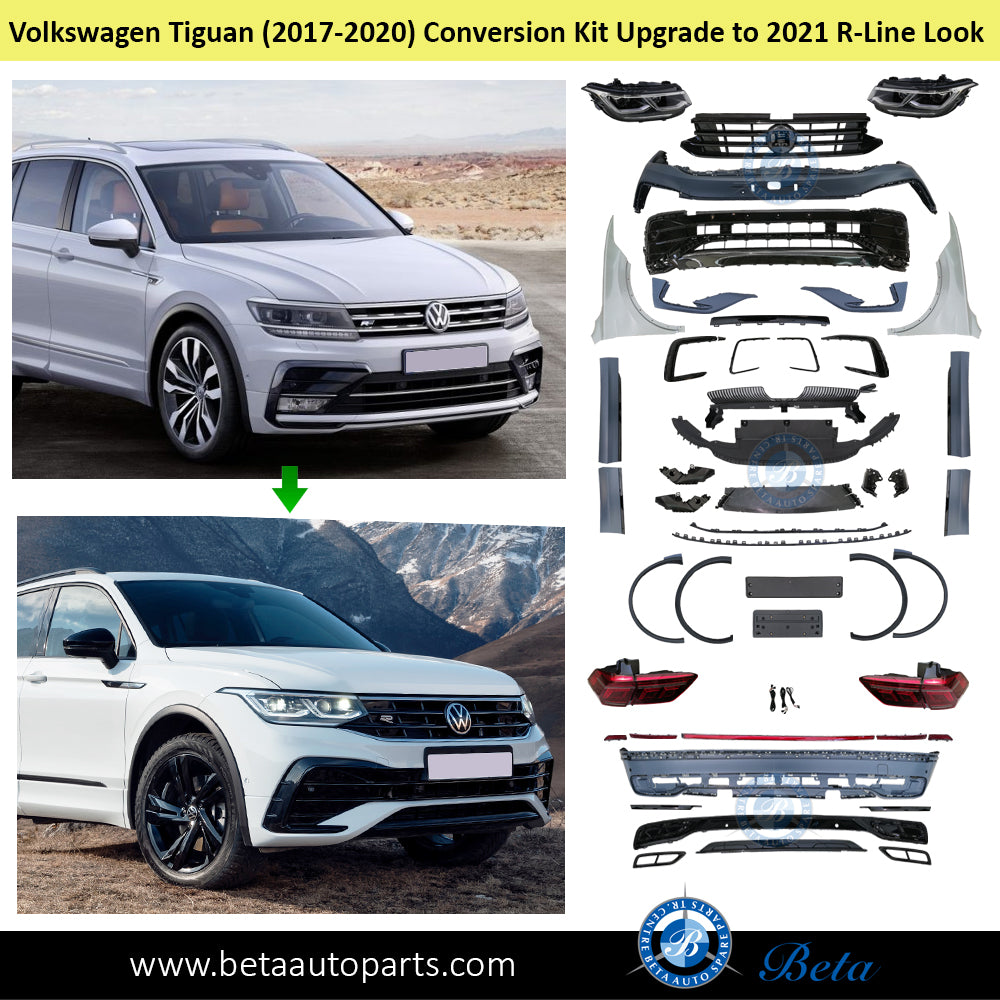 Body kit Conversion Upgrade to 2021 R-Line Look for Volkswagen Tiguan 2017-2020 models